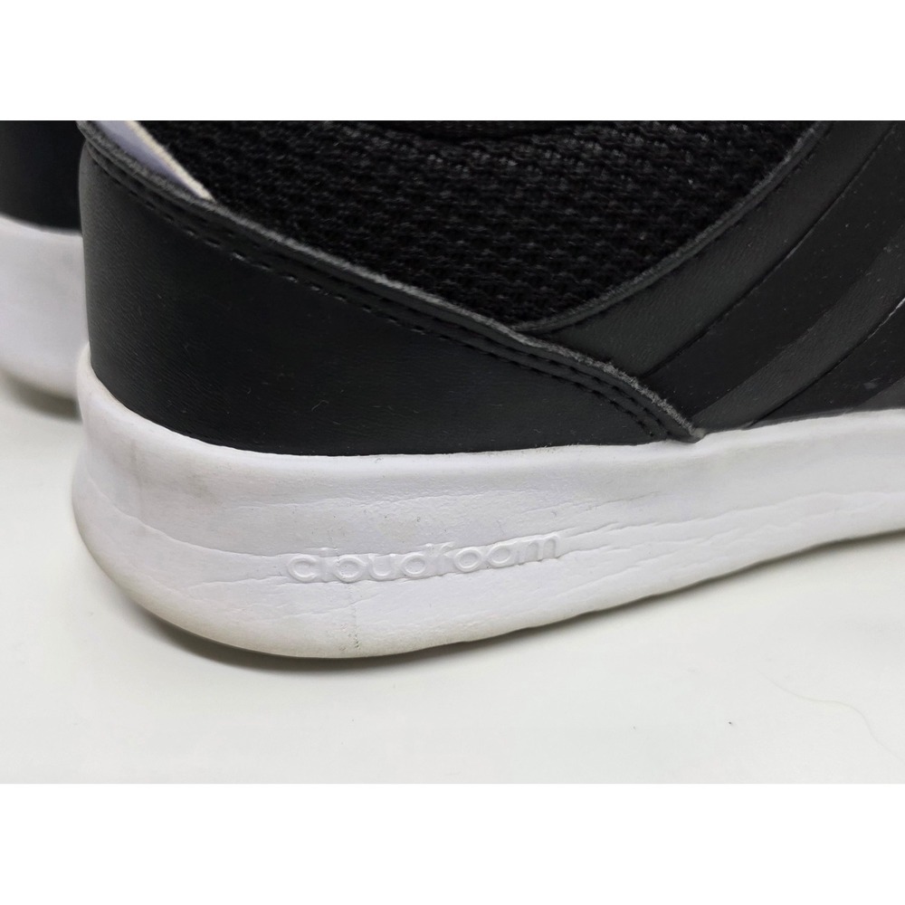adidas QT Racer 2.0 Cloudfoam Shoes Black White Men's Size 9 H00548 - Picture 8 of 11